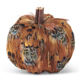 Assorted Mini Feather Pumpkins