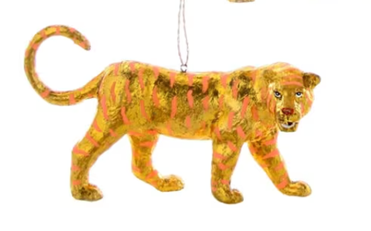 Gold Leaf Tiger Ornament