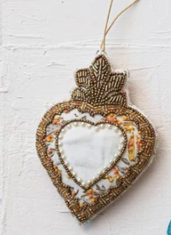 Handmade Sacred Heart Ornament