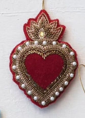 Handmade Sacred Heart Ornament