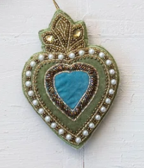 Handmade Sacred Heart Ornament