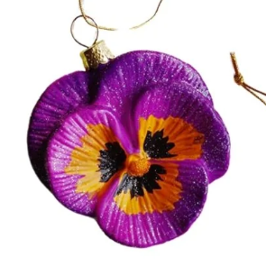 Colorful Pansy Ornament