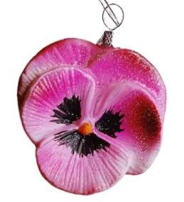 Colorful Pansy Ornament