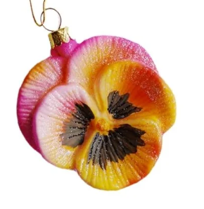 Colorful Pansy Ornament