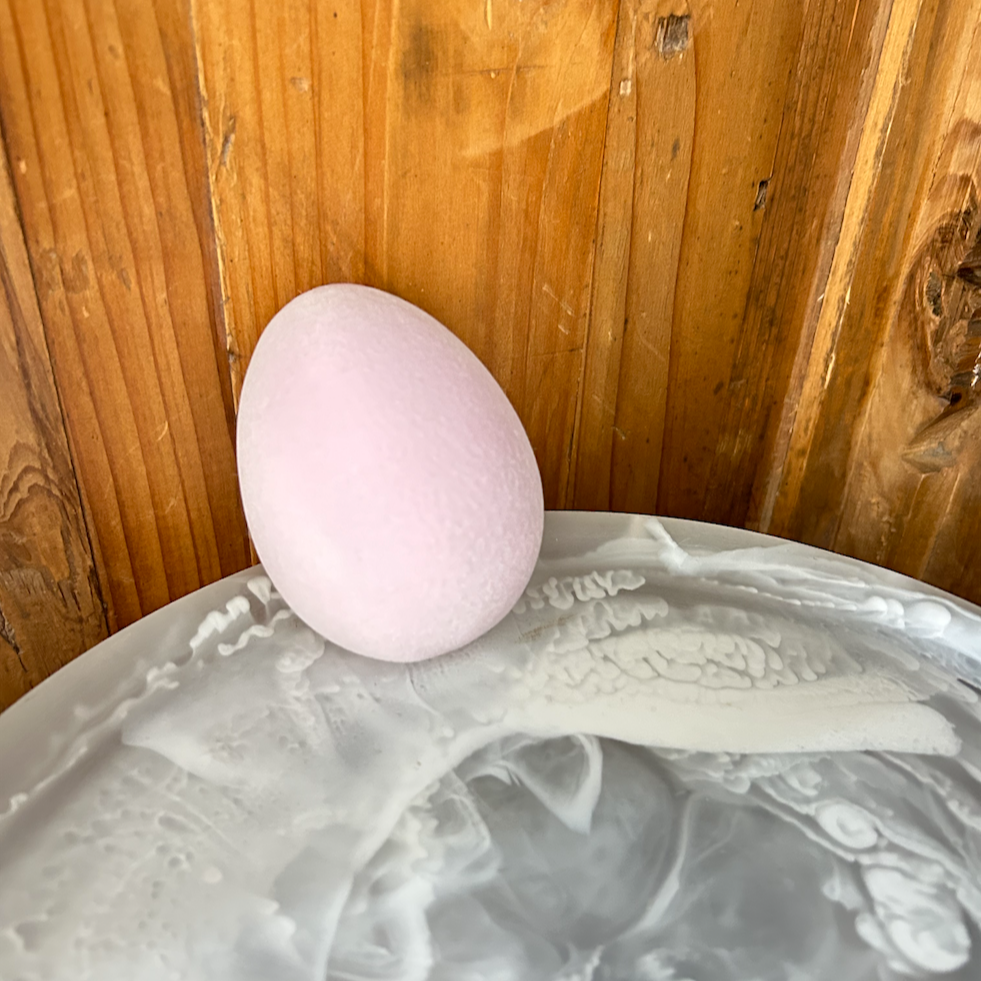 Pastel Resin Flocked Egg