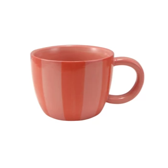Hand Painted Stoneware Striped Mug