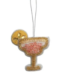 Beaded Fabric Cocktail Ornament