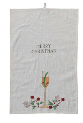 Cocktail Holiday Tea Towel