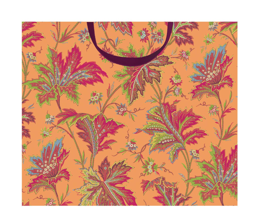 Paisley Leaves Coral Gift Bags
