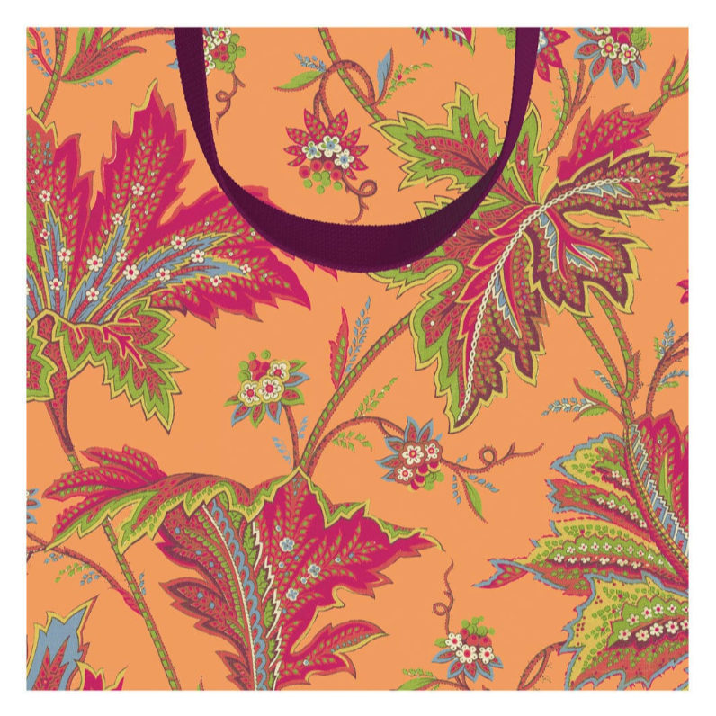 Paisley Leaves Coral Gift Bags