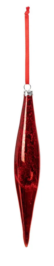 Multi Colored Glass Drop Ornament