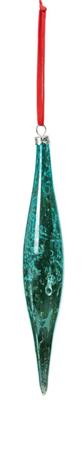 Multi Colored Glass Drop Ornament