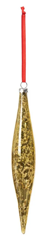 Multi Colored Glass Drop Ornament