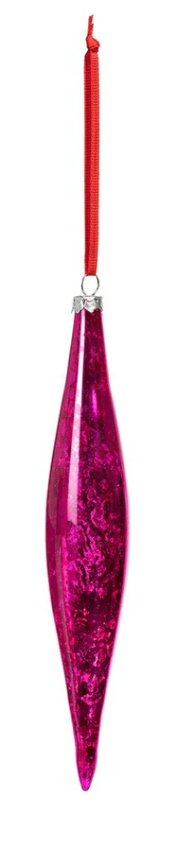 Multi Colored Glass Drop Ornament