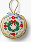 Christmastide Embroidered Ornament