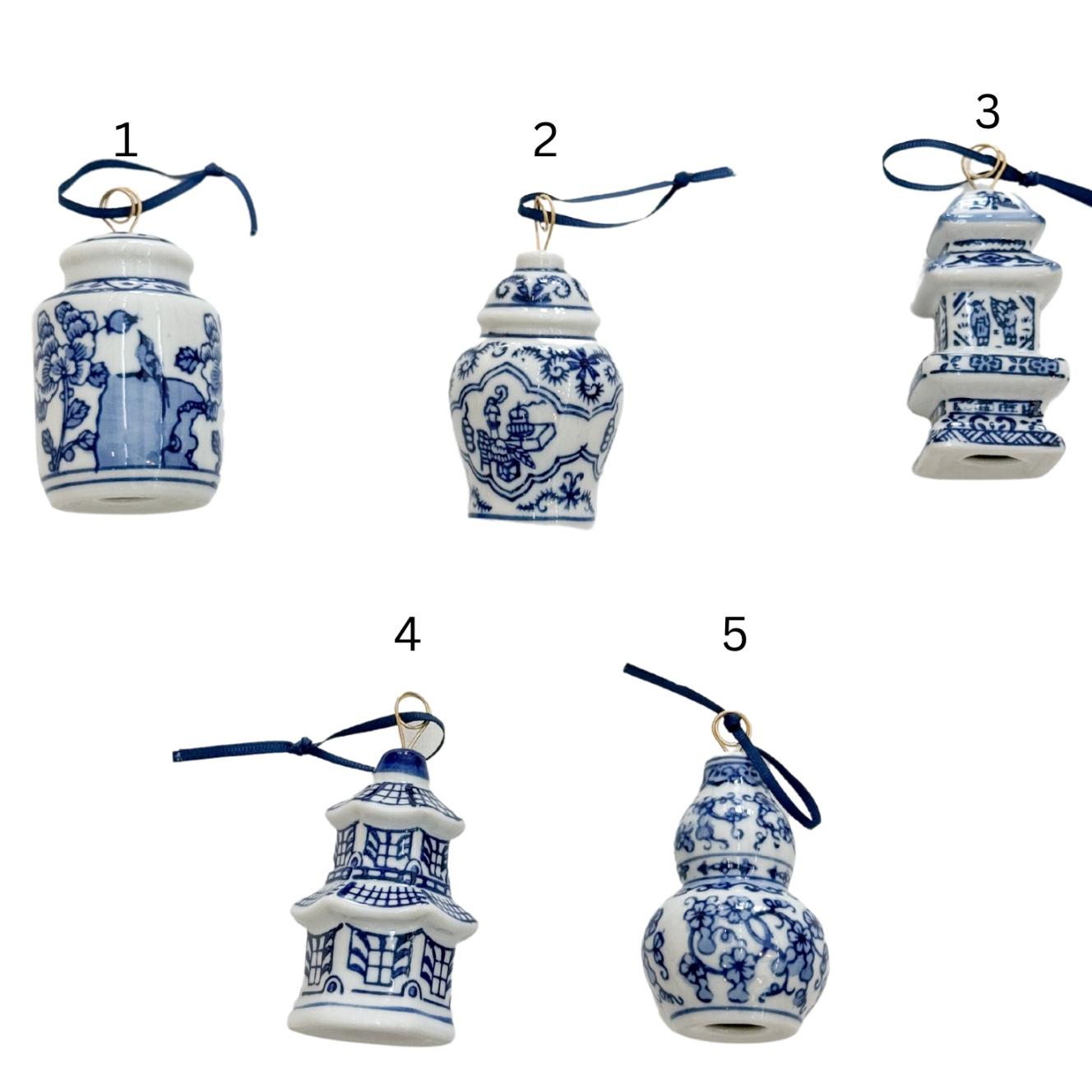 Blue and White Ornaments