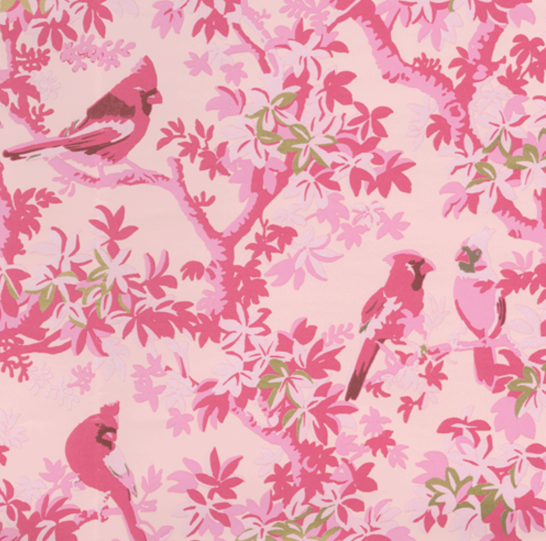 Scenic Songbirds Rose Wrapping paper
