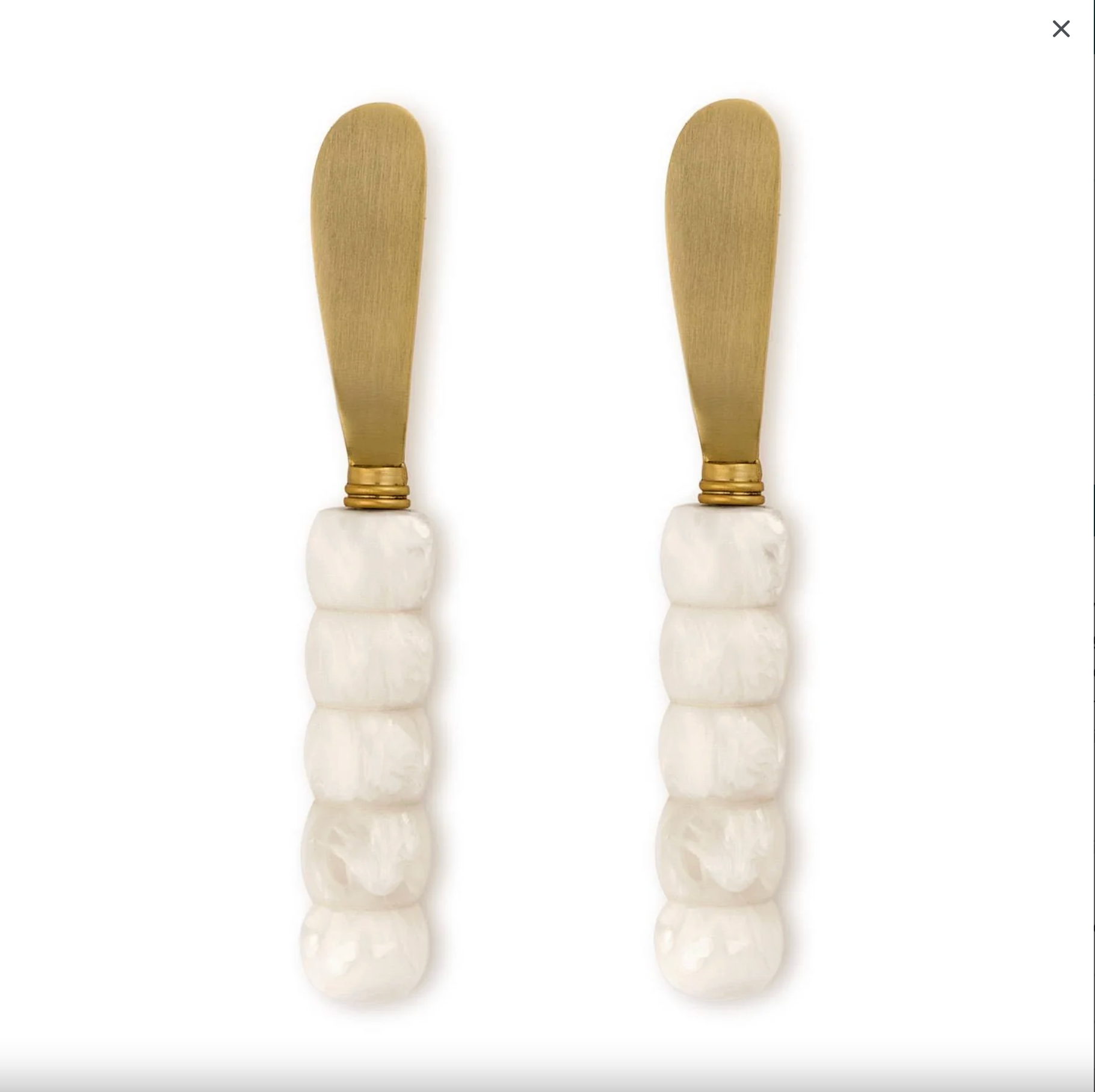 White Beaded Spreaders