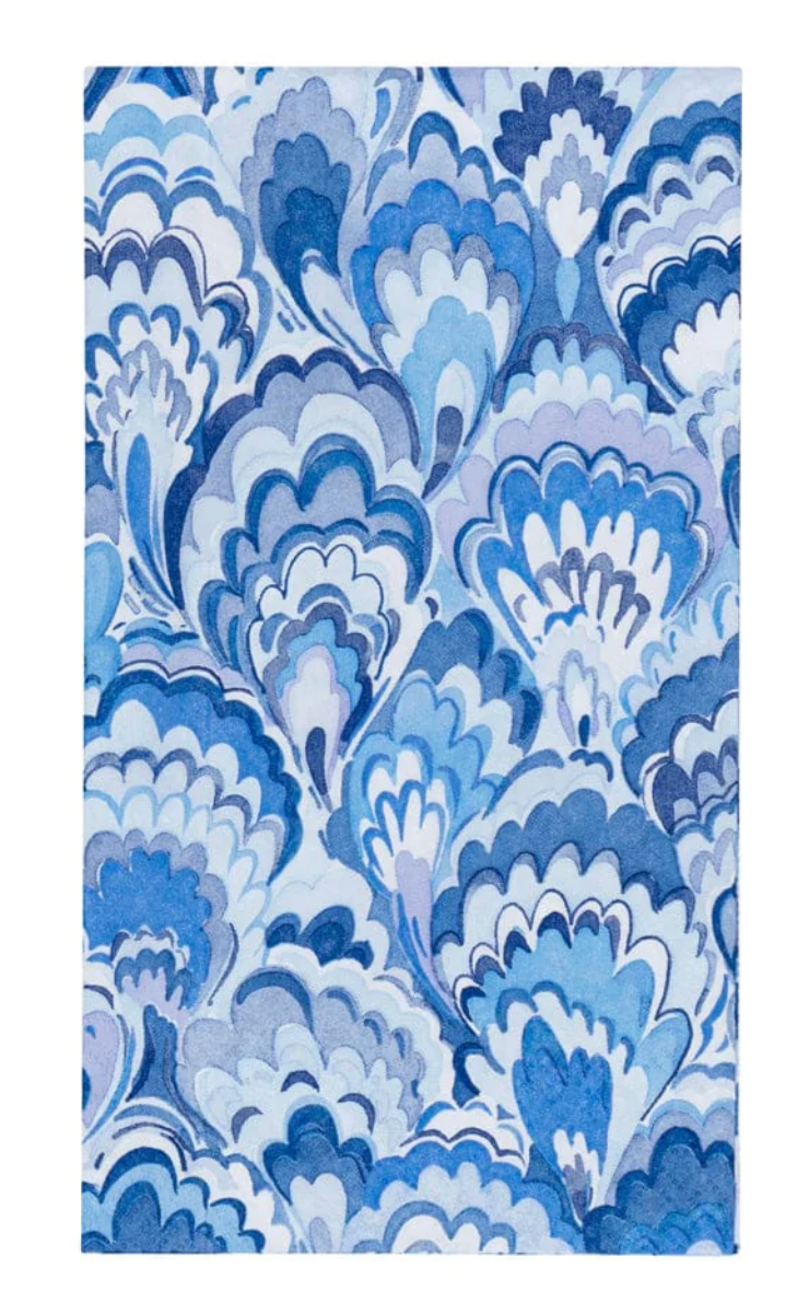 Marbled Ceramica Indigo Guest Towels