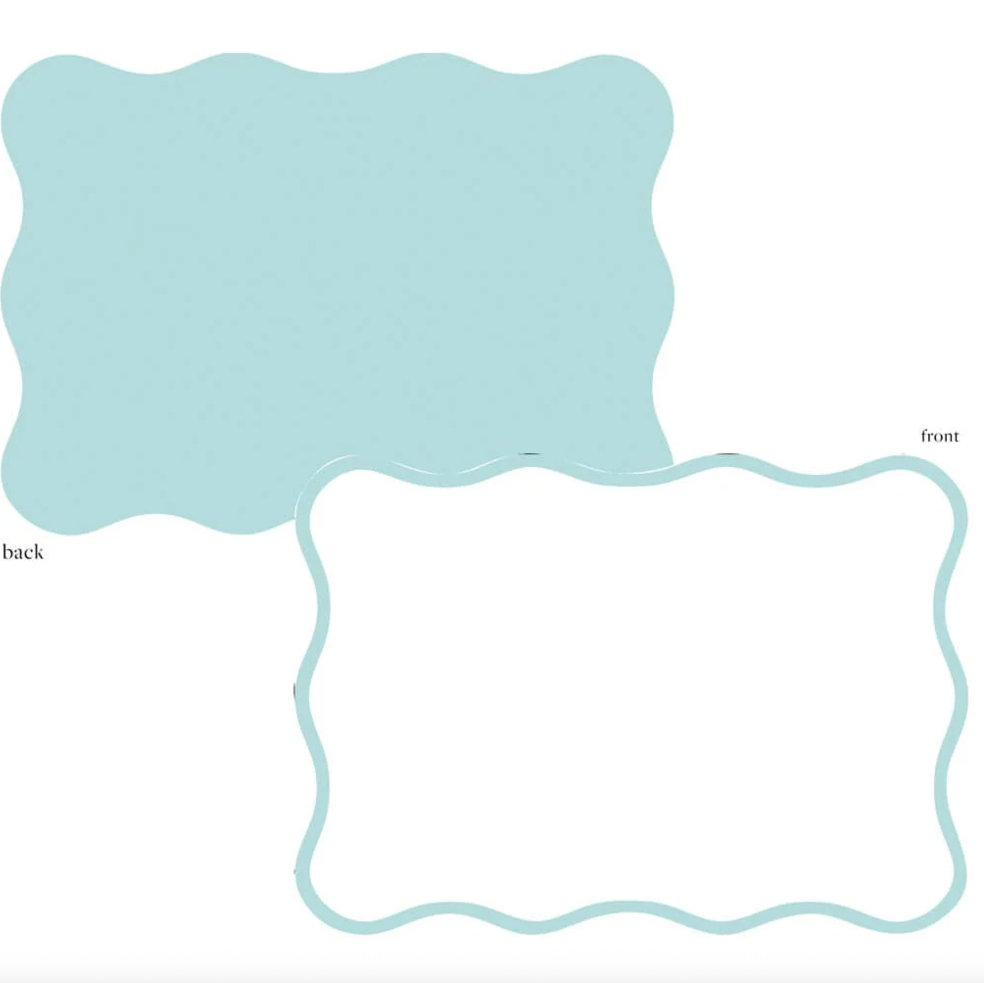 Scallop Border Robin's Egg Card & Envelope
