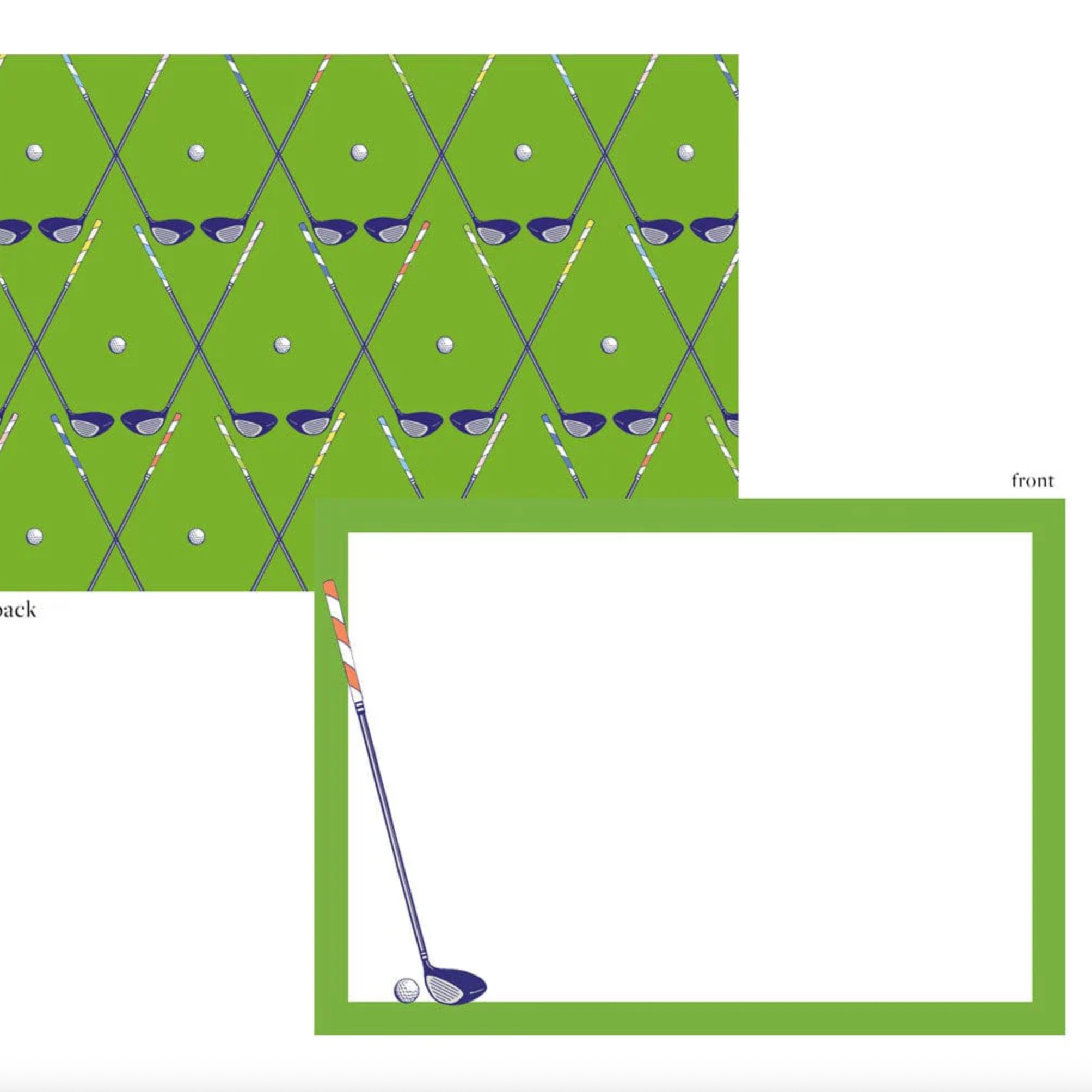 Golf Club Correspondence Cards with Envelopes