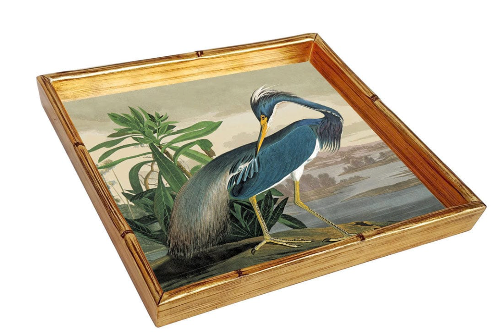 Audubon Heron Bamboo Tray