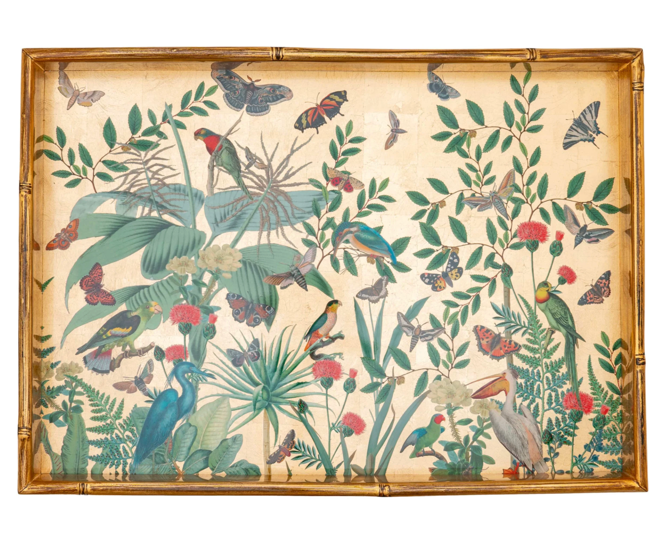 Golden Aviary Bamboo Tray