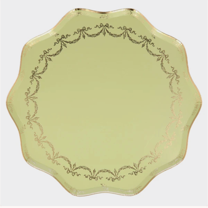 Green Laduree Paris Dinner Plates