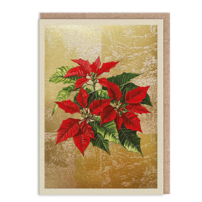 Poinsettia Greeting Card