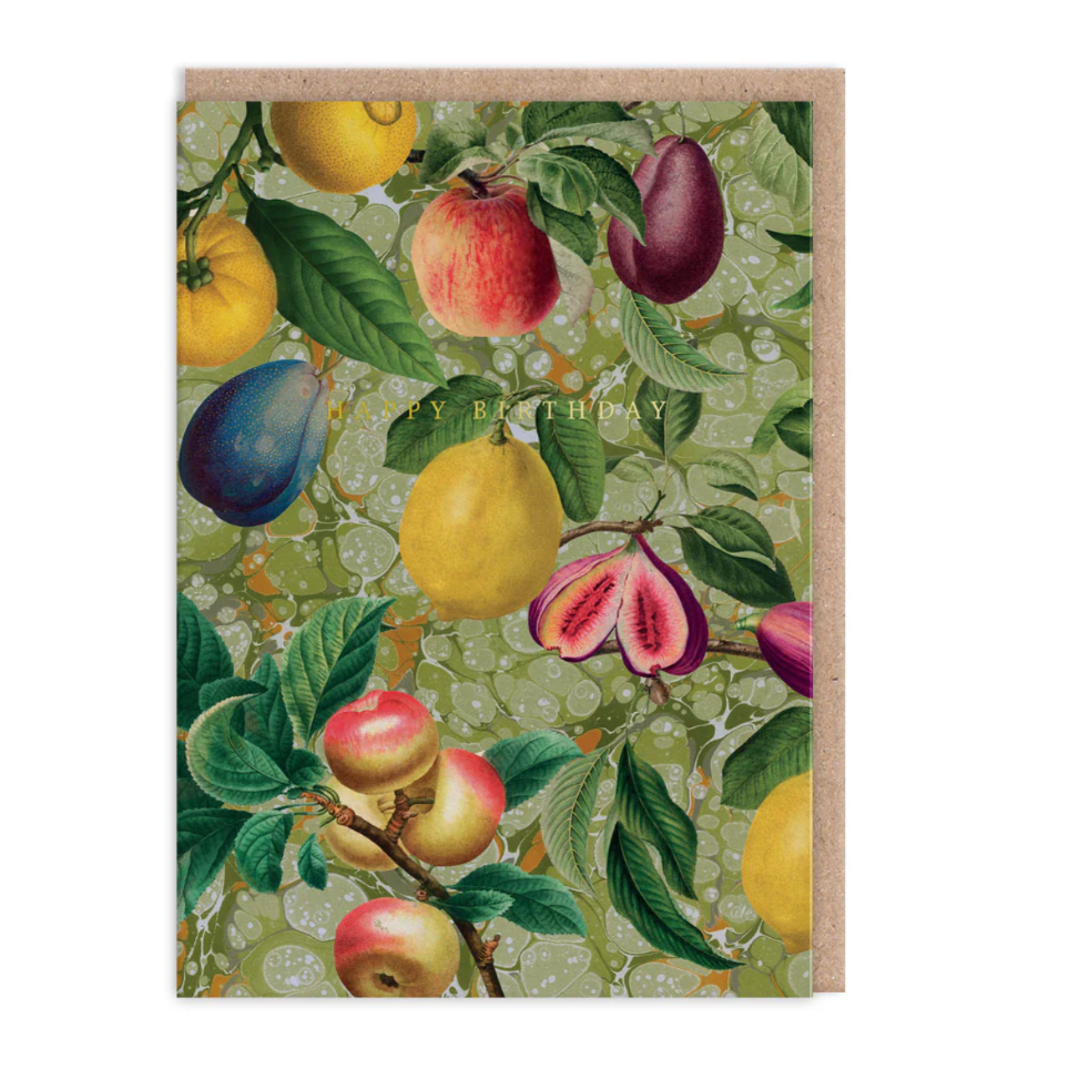 Marble Fruit Greeting Card