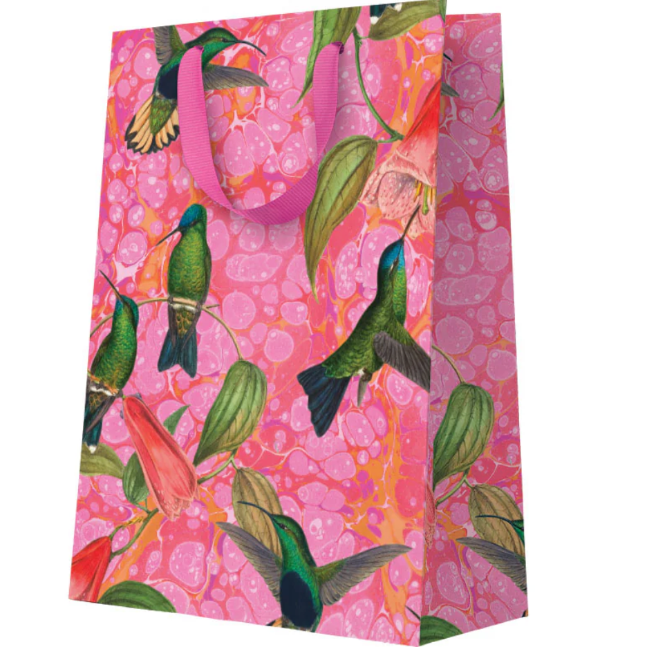 Marble Hummingbird Large Gift Bag