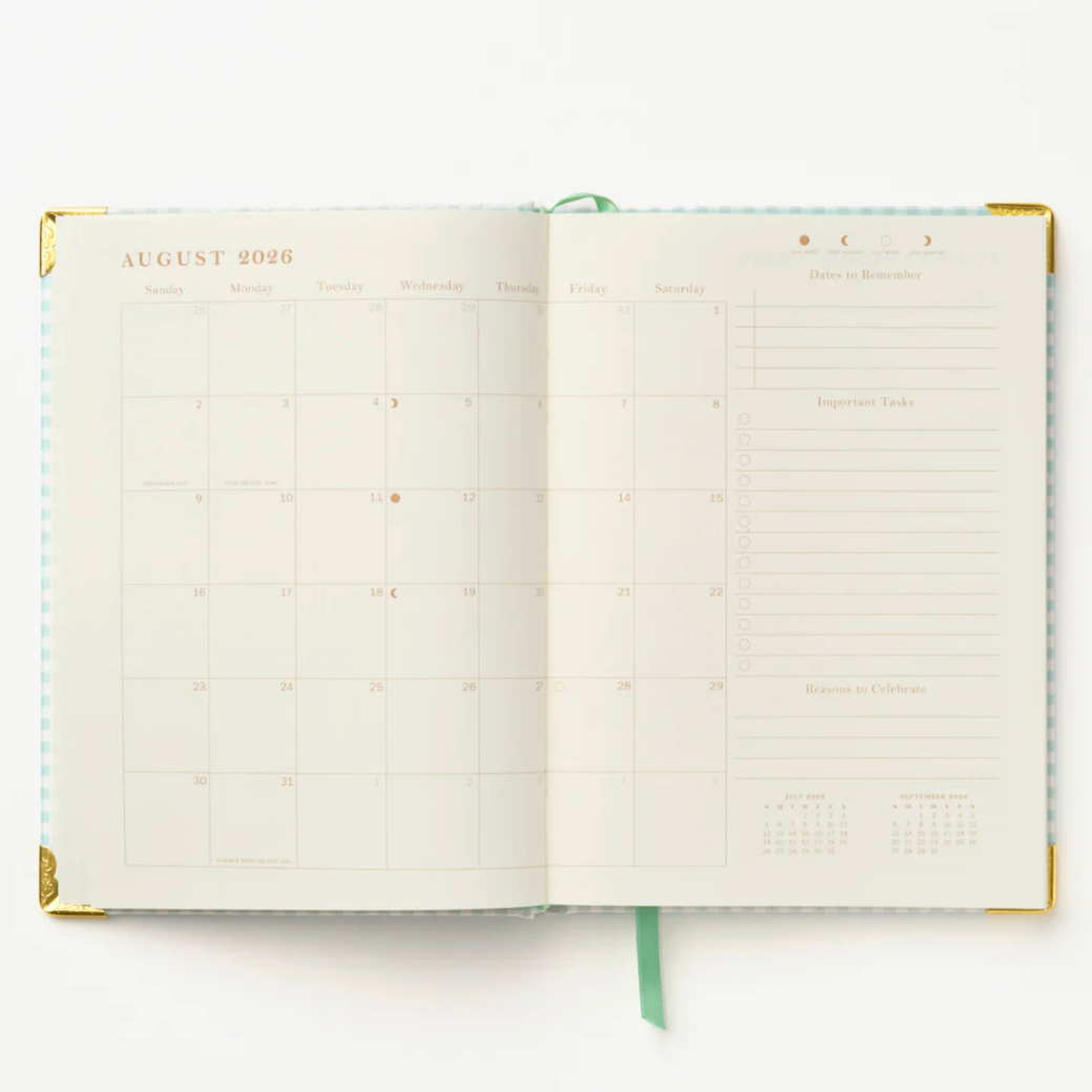 2027 Checkered Plaid Weekly Calendar