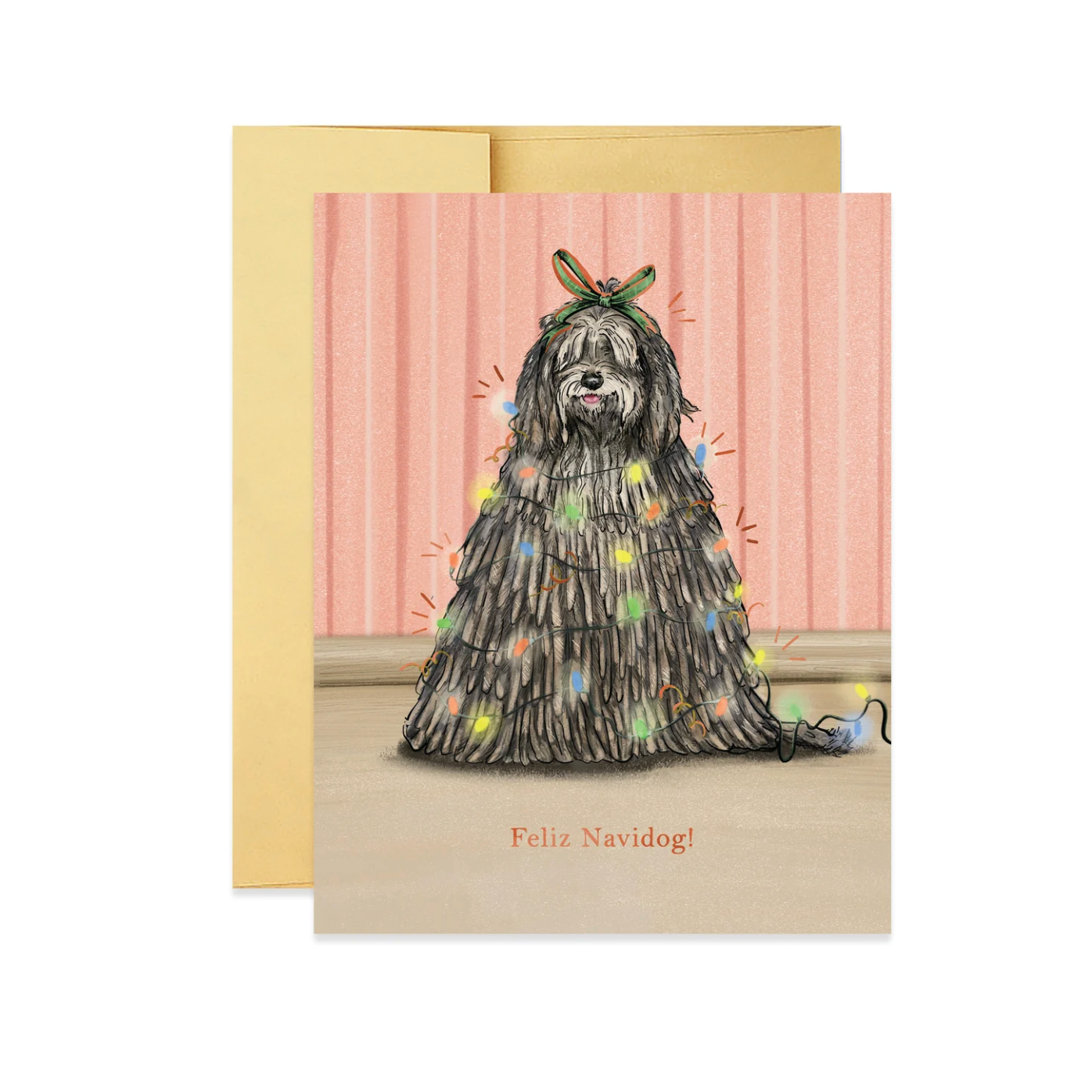 Dog Christmas Tree Card