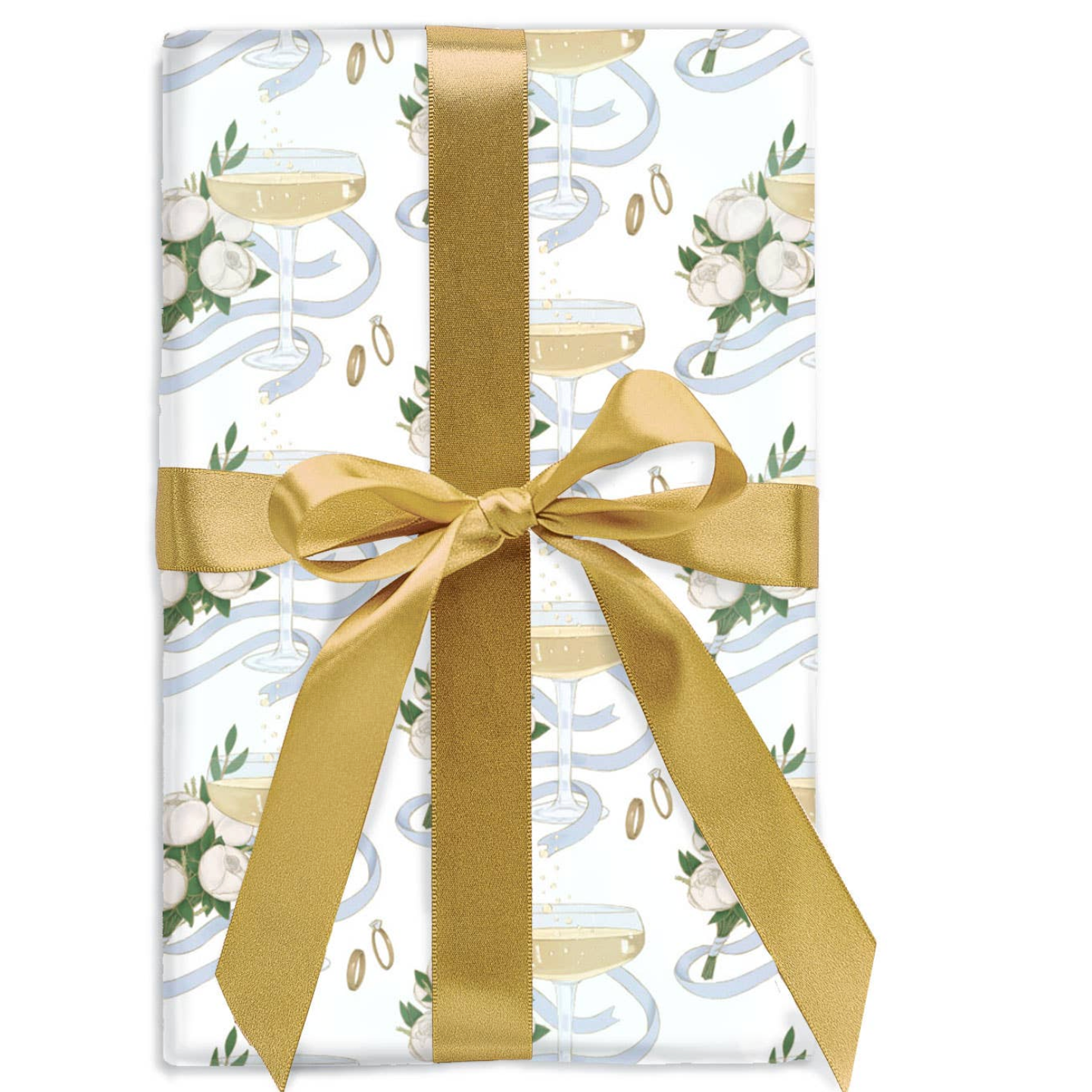 Wedding Champagne Coupes Gift Wrap Roll