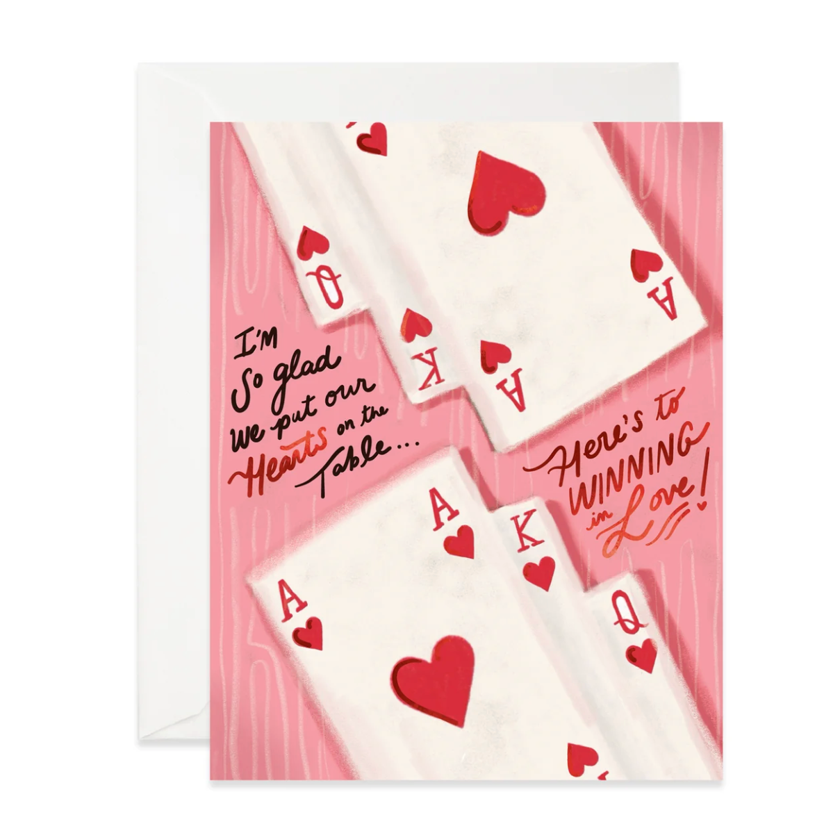 Hearts on The Table Card