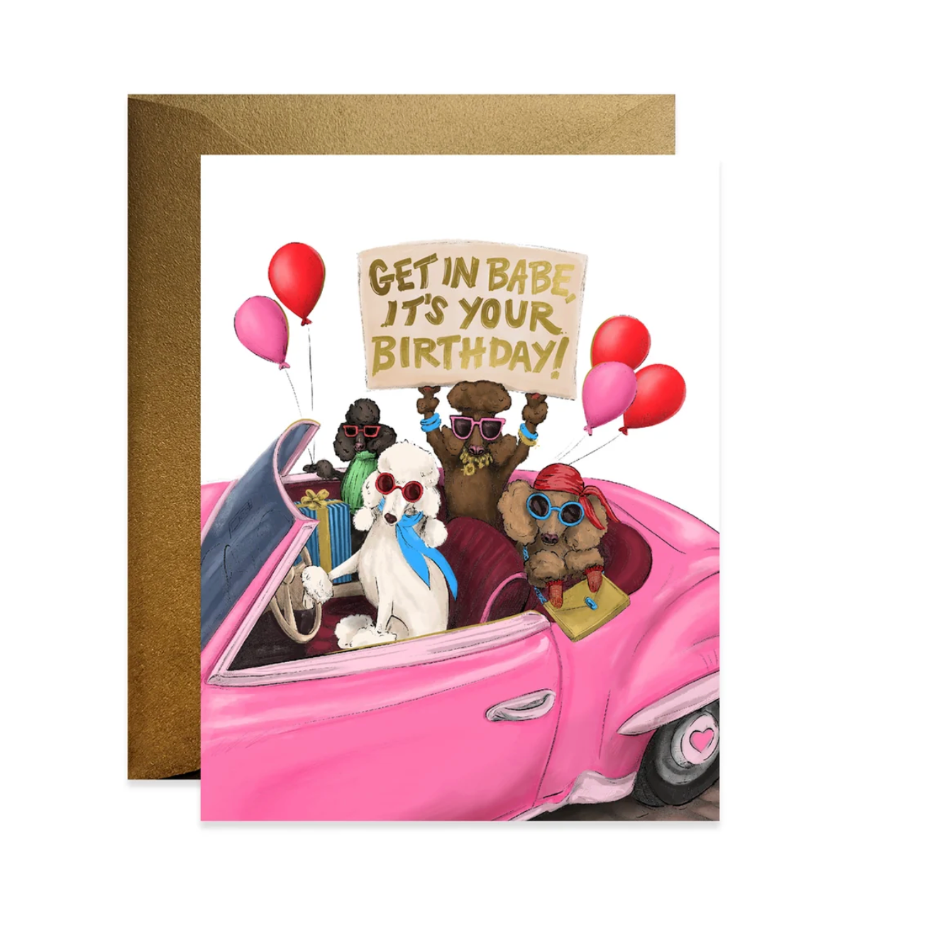 Get in Birthday Babe Card