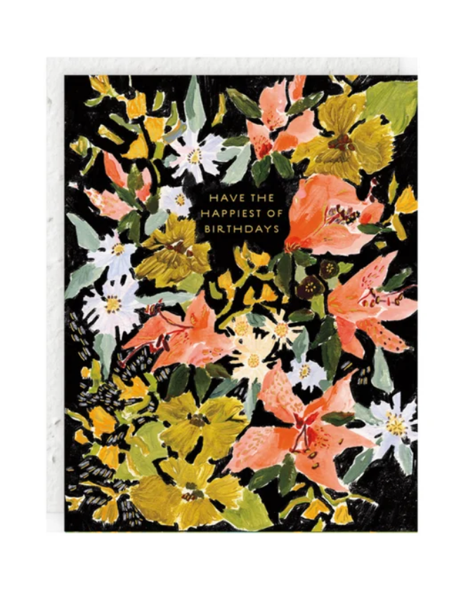 Vintage Floral Birthday Card