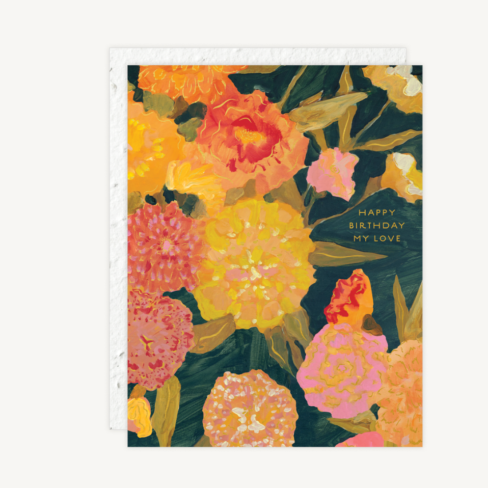 Marigolds Birthday Card
