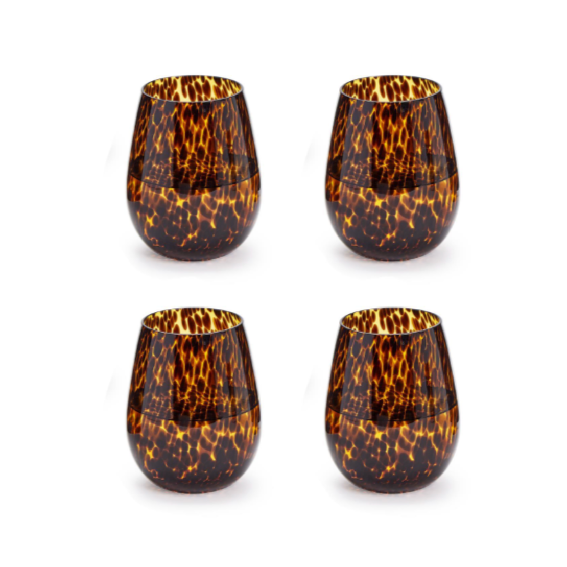 Tortoise Stemless Wine Glass