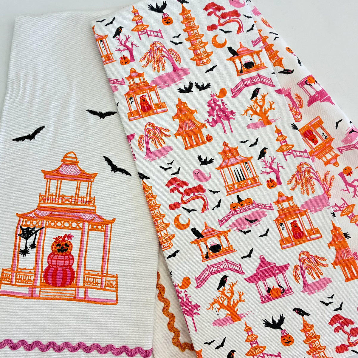 Haunted Pagoda Tea Towels