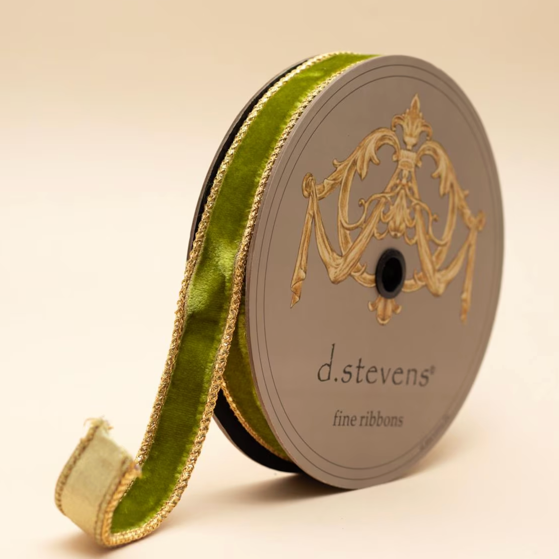 1" x 10 yd Velvet Green Ribbon