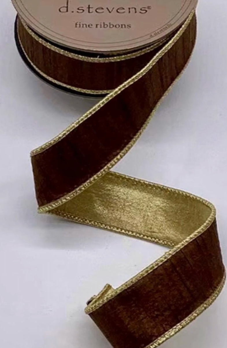 1.5" x 10yds Walnut Ribbon