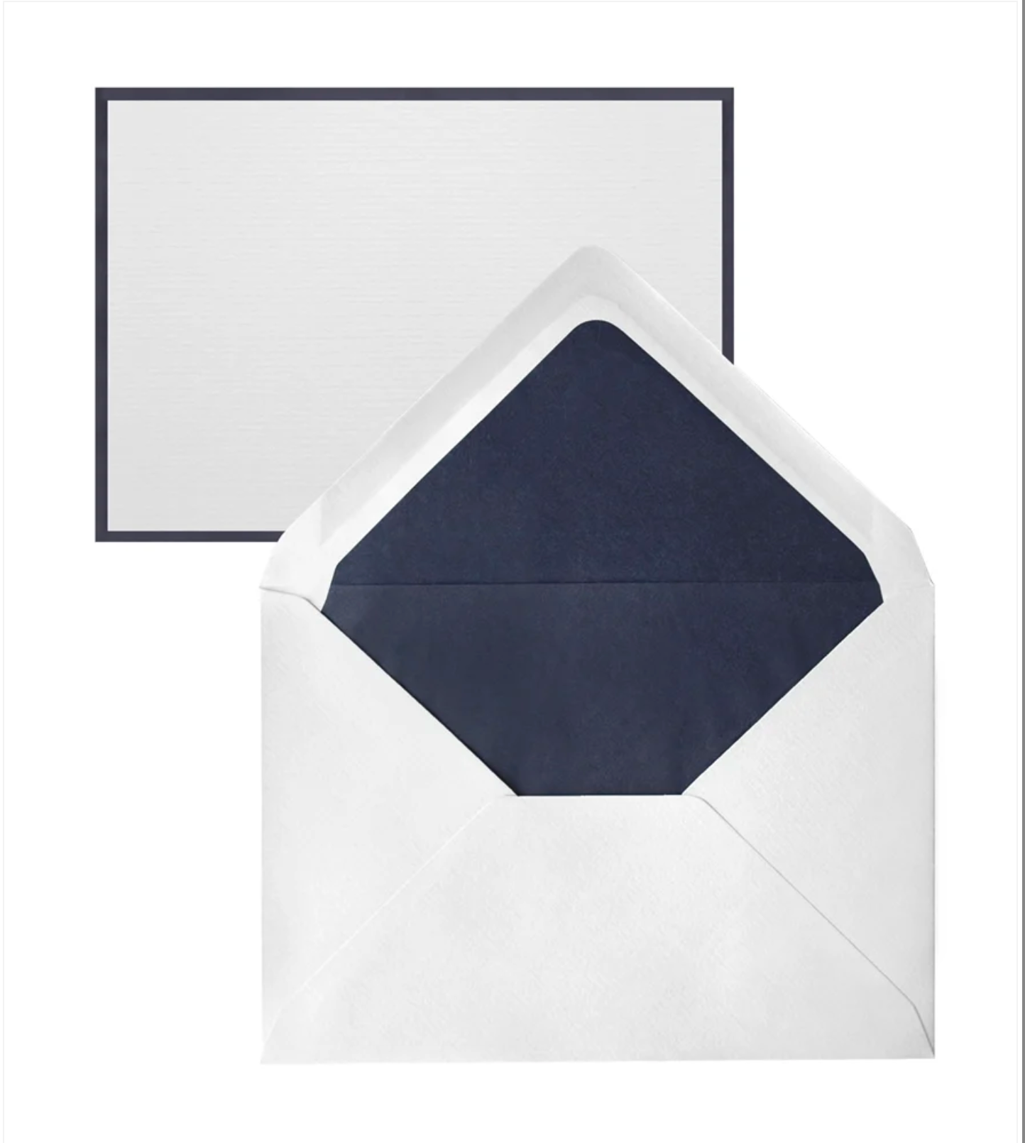 Navy Bi-Color Note Card Set