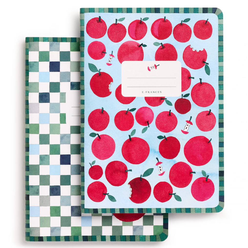Apple A Day Set of Two Stitched Notebooks