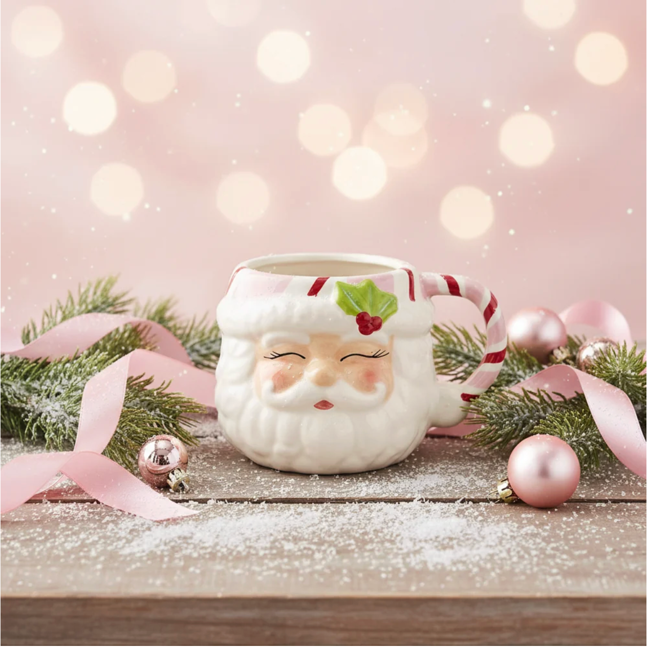 Hand-Painted Santa Mug