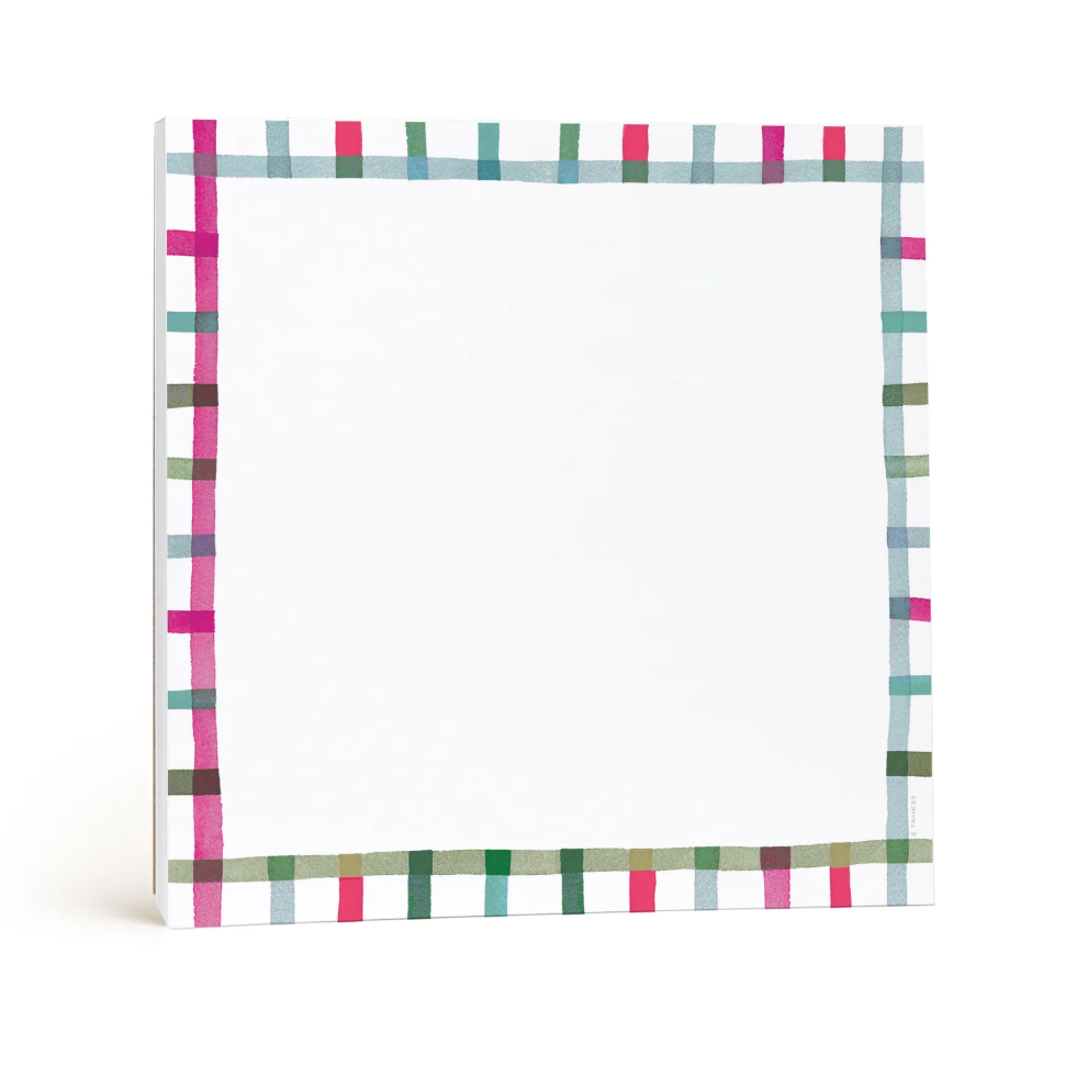 Happy Plaid Chunky Notepad