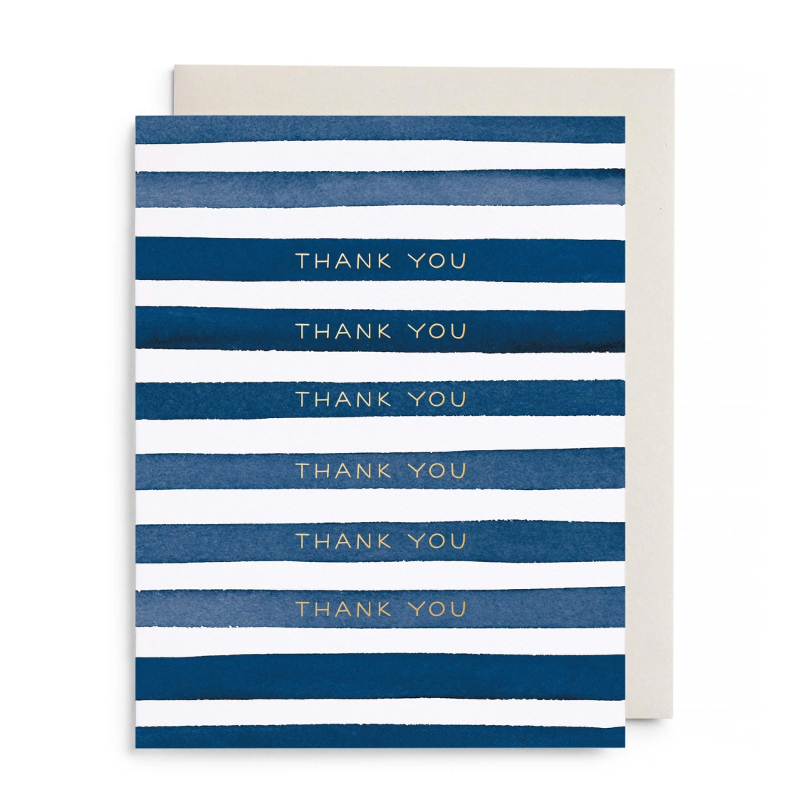 Navy Stripes Thank You Card