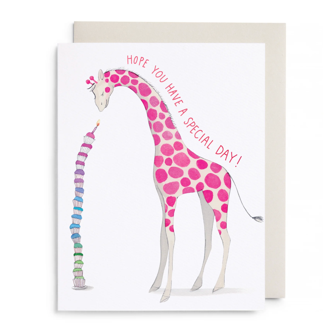 Leaning Tower of Cupcakes Birthday Card