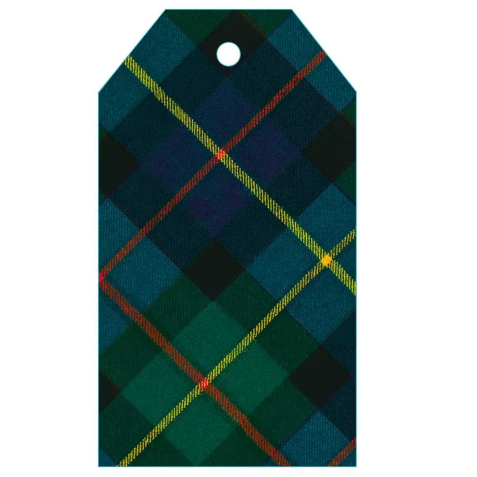 William Tartan Blue Gift Tag
