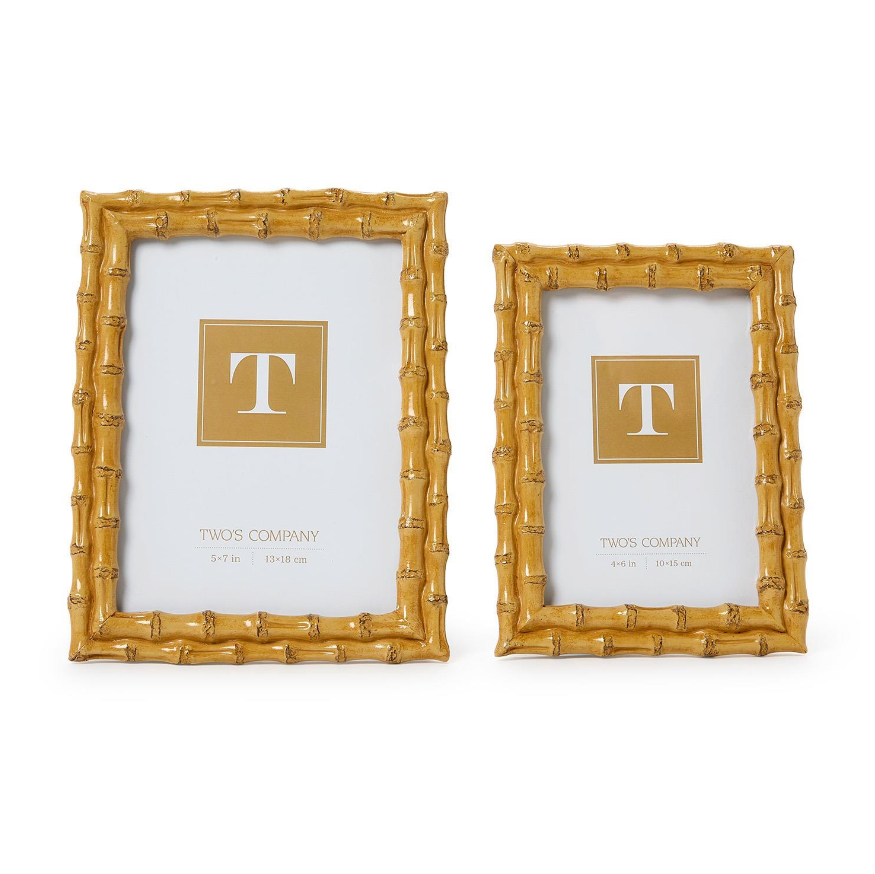 Blonde Faux Bamboo Photo Frames